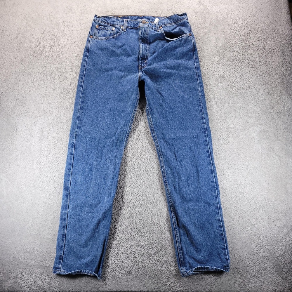 VTG Levis 505 Jeans Mens 38x34 Blue Regular Straight Medium Wash Made In USA 90s